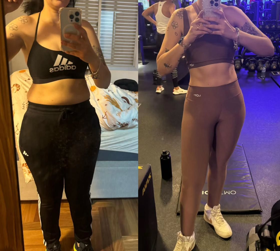 Transformación corporal: antes y después