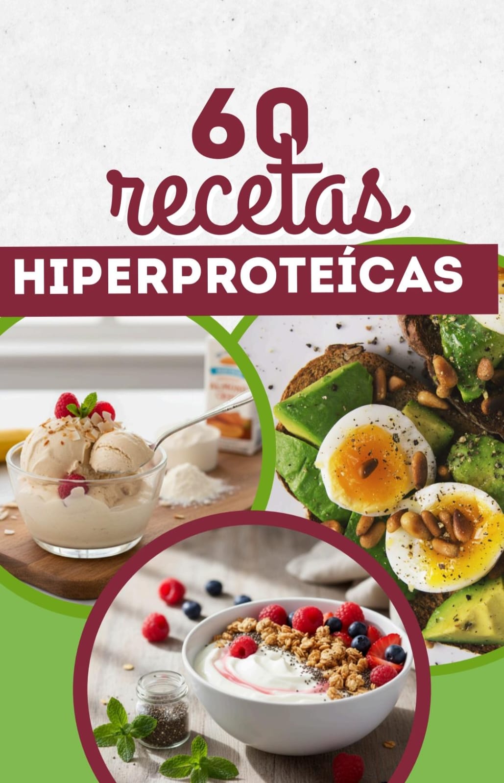 Portada del Recetario Hiperproteico y Antiinflamatorio de Nora Martínez Román